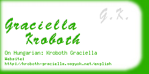 graciella kroboth business card